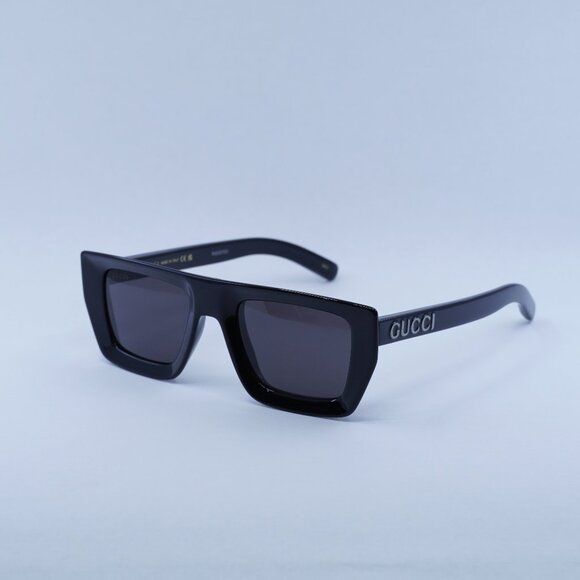 Gucci GG1723S 001 Sunglasses Black Square Frame, Grey Lenses - Picture 1 of 11